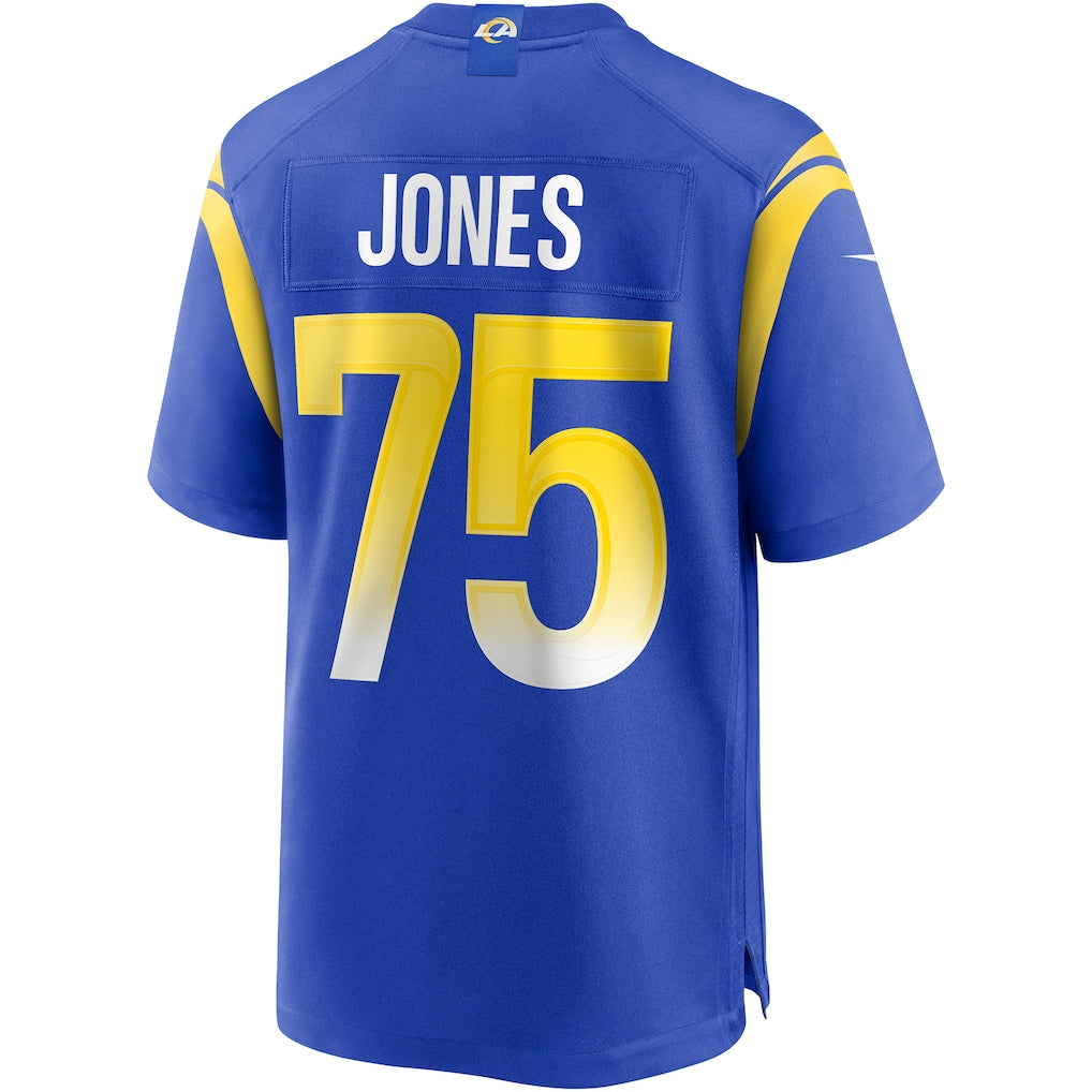 Cooneas LA.Rams #75 Deacon Jones Royal Game Retired Player Jersey