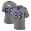B.Bills #88 Dawson Knox Player Gray Nickel City Home Game Cooneas Stitched Jerseys
