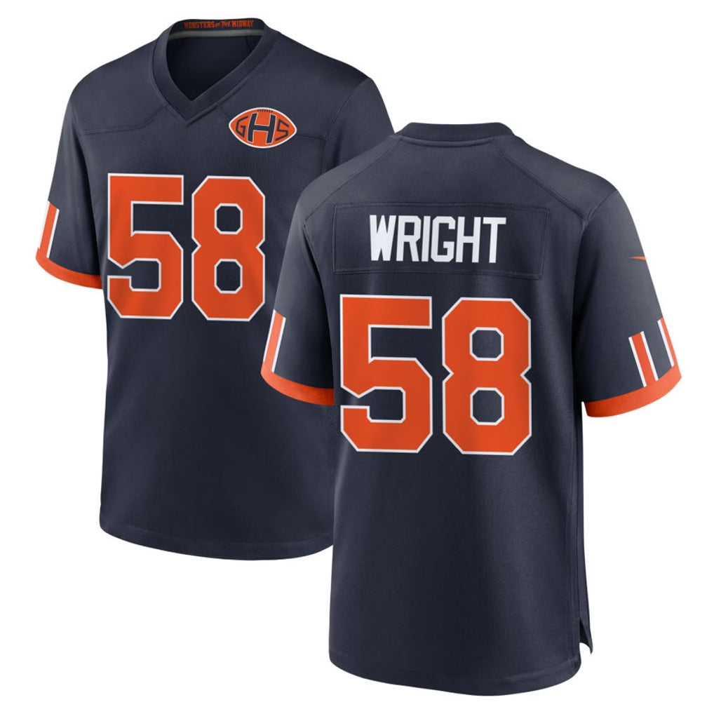 C.Bears #58 Darnell Wright Player Navy 2026 Rivalries Collection Home Game Cooneas Stitched Jerseys