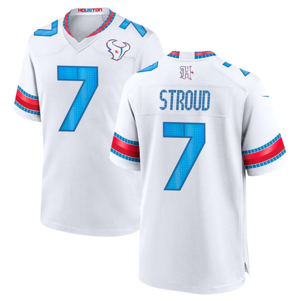 H.Texans #7 CJ Stroud Player Whtie 2026 Rivalries Vapor Home Game Cooneas Stitched jerseys