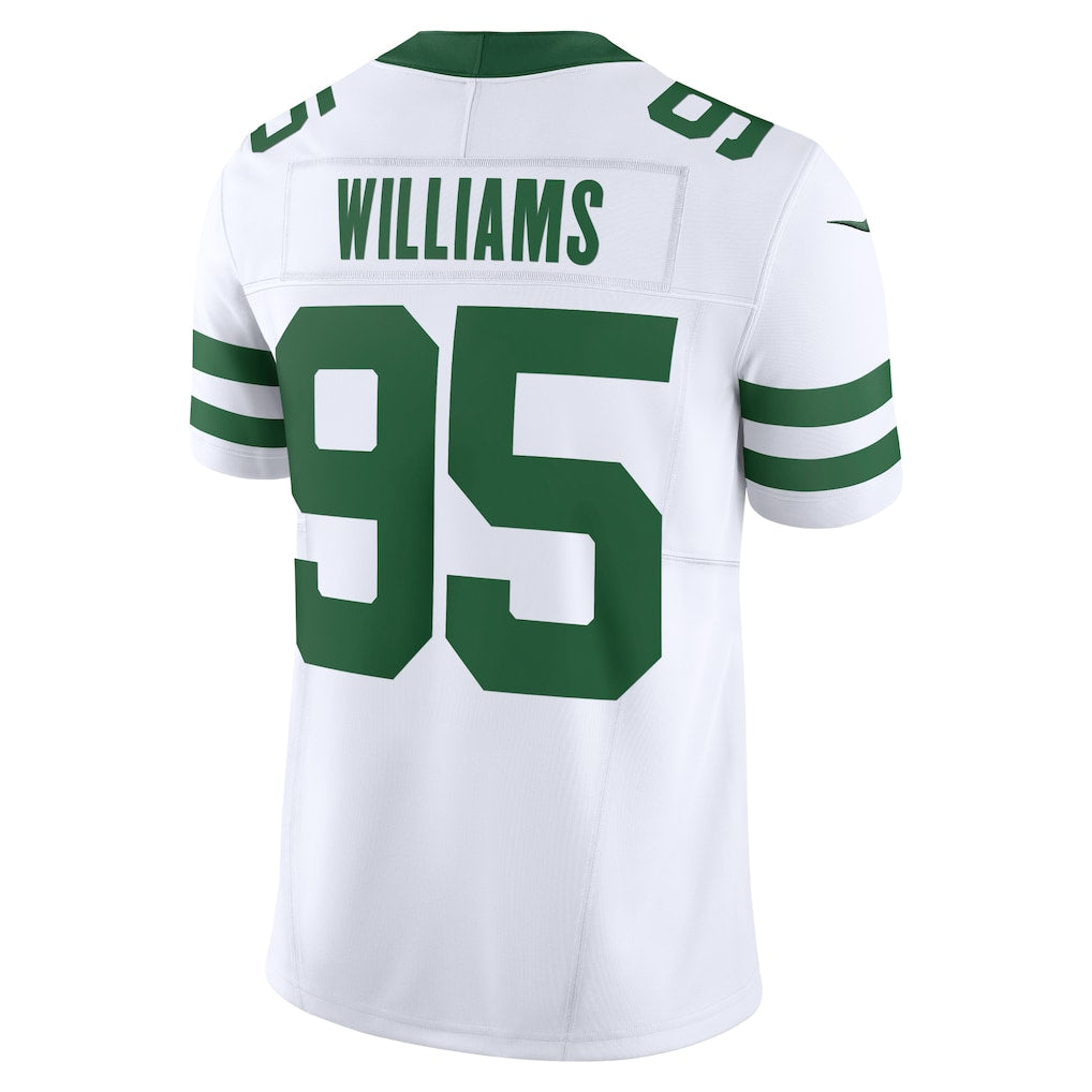 Cooneas NY.Jets #95 Quinnen Williams Legacy White Vapor F.U.S.E. Limited Jersey