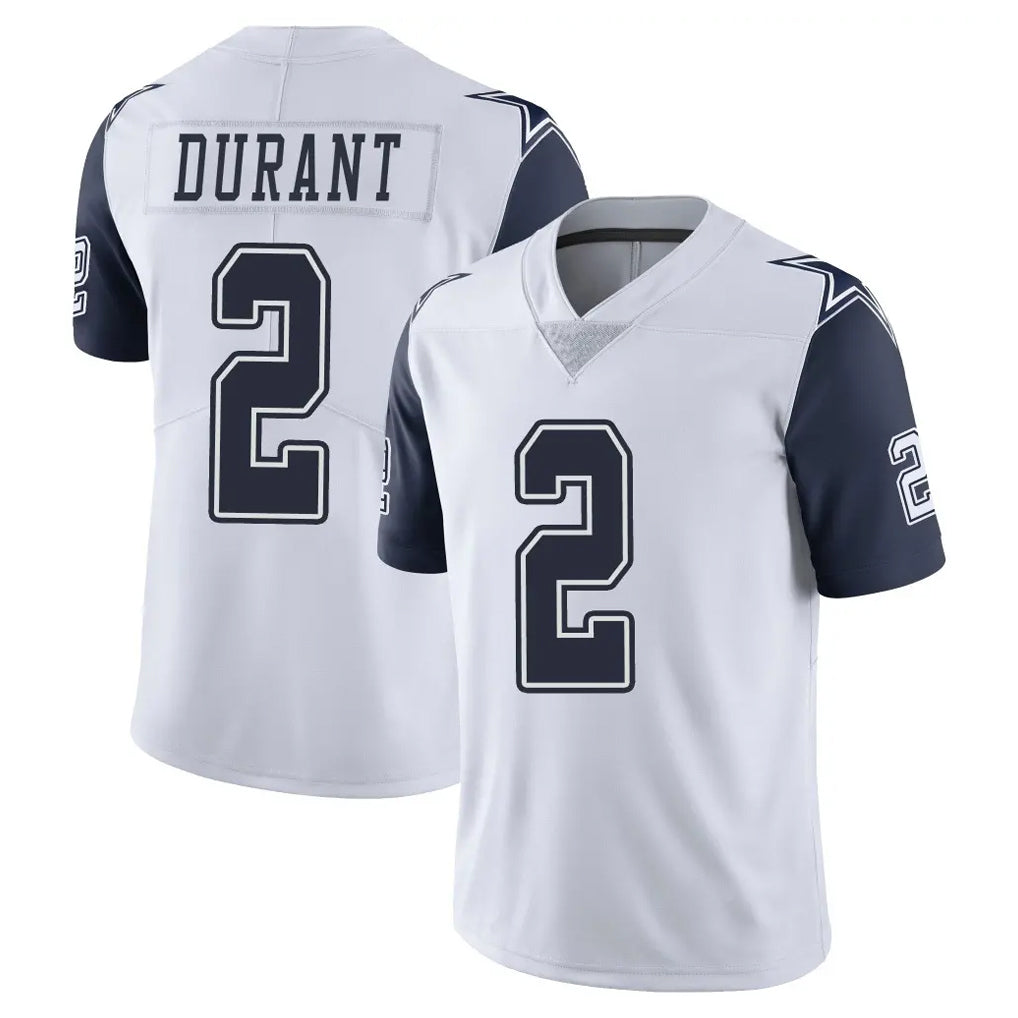 D.Cowboys #2 Cobie Durant Player White-Navy Limited Color Rush Vapor Untouchable Home Game Cooneas Stitched Jerseys