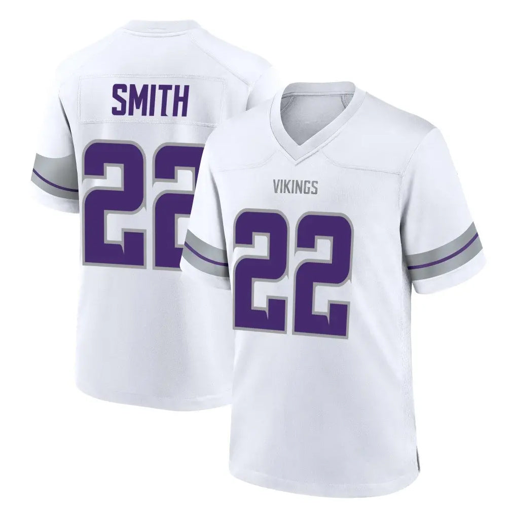MN.Vikings #22 Harrison Smith Player White Alternate Home Game Cooneas Stitched Jerseys
