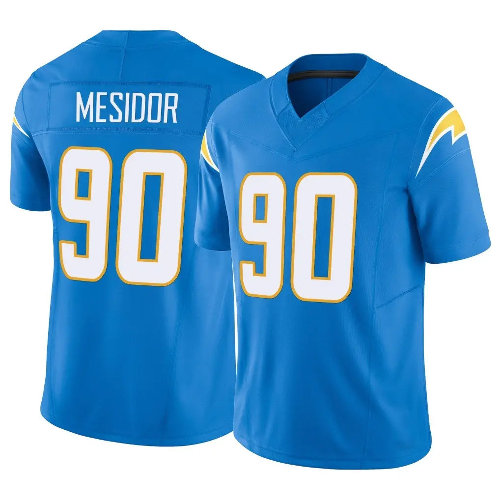 LA.Chargers #90 Akheem Mesidor Player Blue Limited Vapor F.U.S.E. Home Game Stitched Jerseys