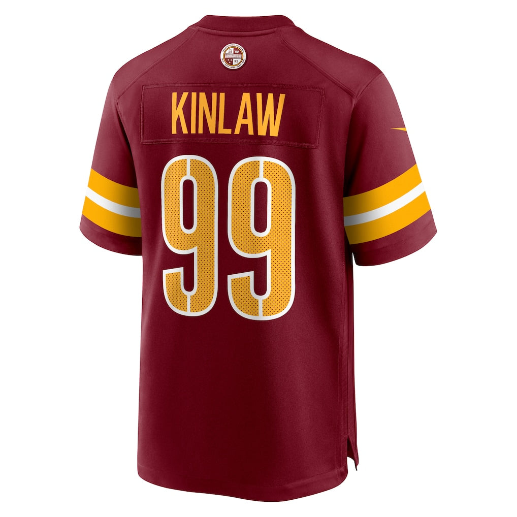 Cooneas W.Commanders #99 Javon Kinlaw Burgundy Team Game Jersey