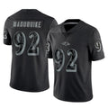 B.Ravens #92 Nnamdi Madubuike Player Black REFLECTIVE Limited Cooneas Stitched Jerseys