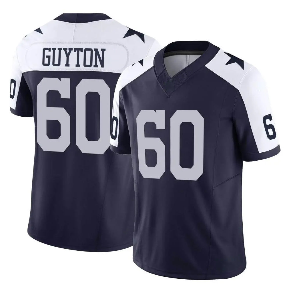 D.Cowboys #60 Tyler Guyton Player Navy-White Limited Alternate Vapor F.U.S.E. Home Game Cooneas Stitched Jerseys