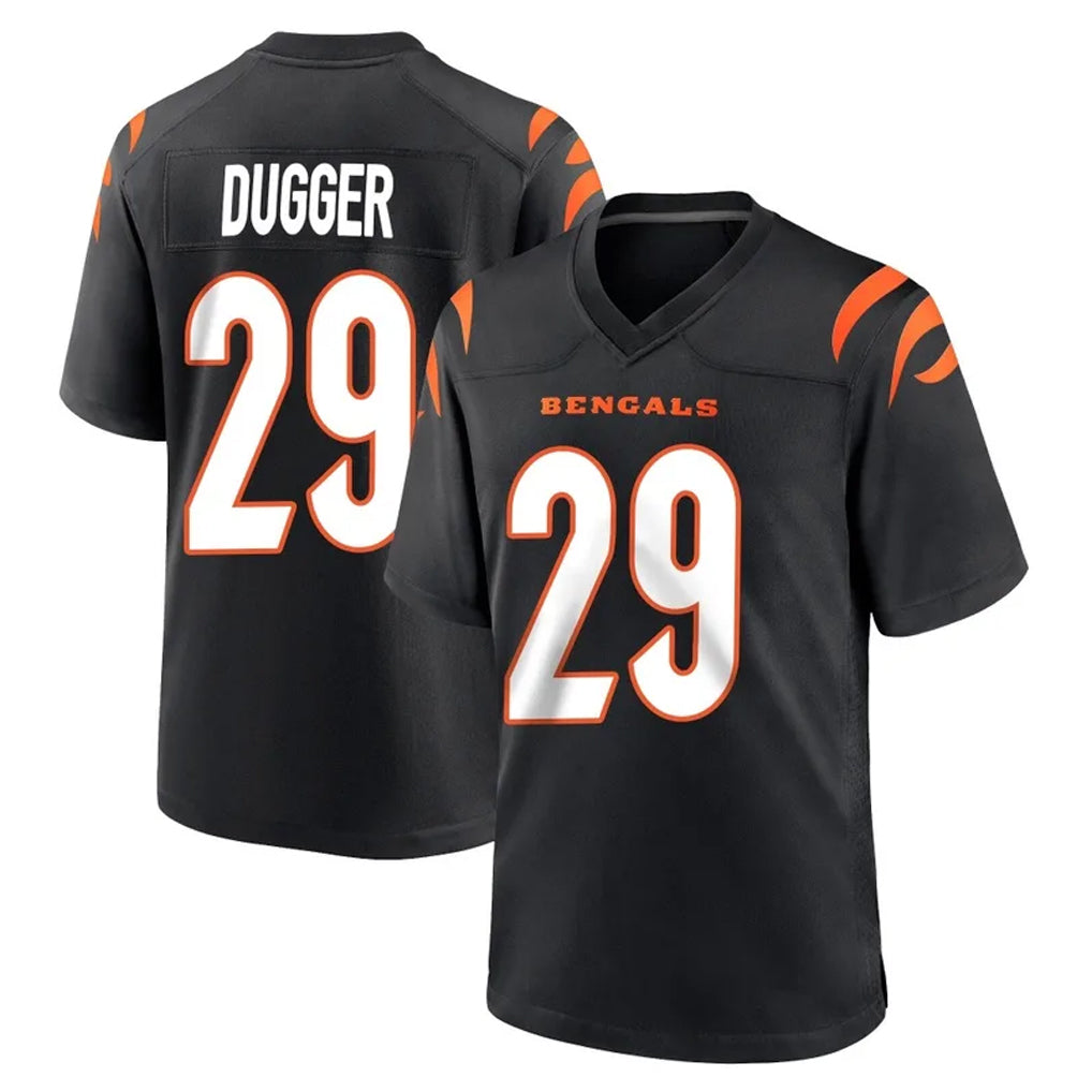 C.Bengals #29 Kyle Dugger Player Black Home Game Cooneas Stitched Jerseys