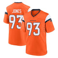 D.Broncos #93 D.J. Jones Player Orange Home Game Cooneas Stitched Jerseys