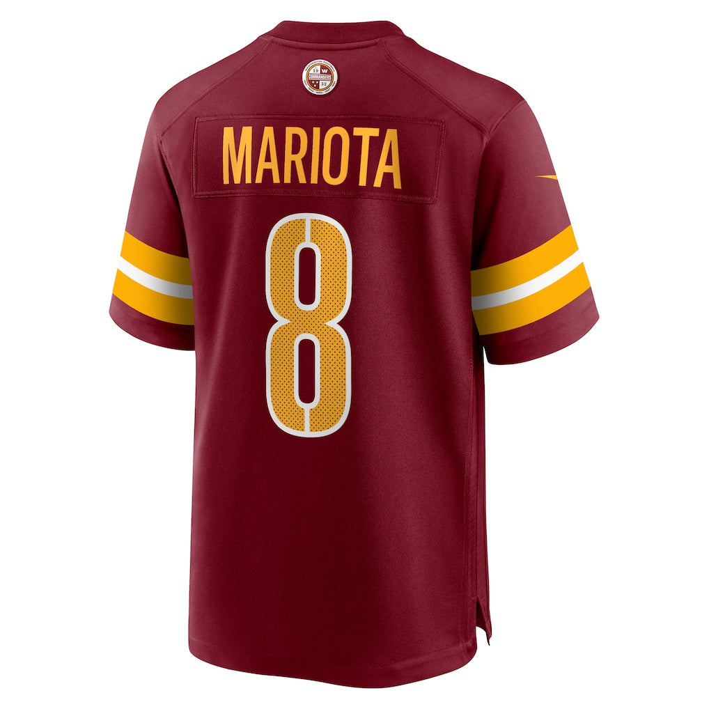 Cooneas W.Commanders #8 Marcus Mariota Burgundy Team Game Jersey
