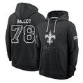 NO.Saints #78 Erik McCoy Player 2026 Black Logo Pullover Hoodies Limited Game Cooneas Stitched Jerseys