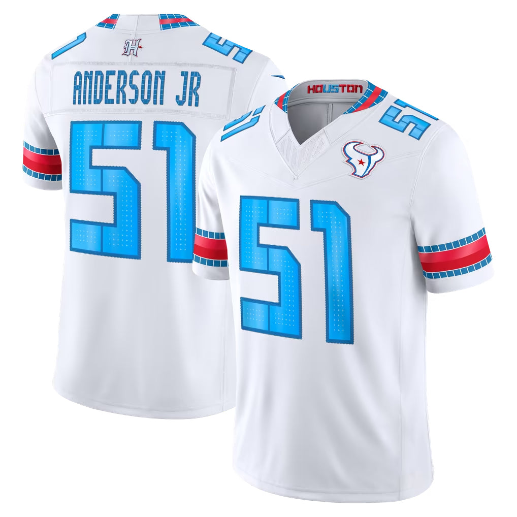 H.Texans #51 Will Anderson Jr. Player Whtie 2026 Rivalries Vapor Limited Home Game Cooneas Stitched jerseys
