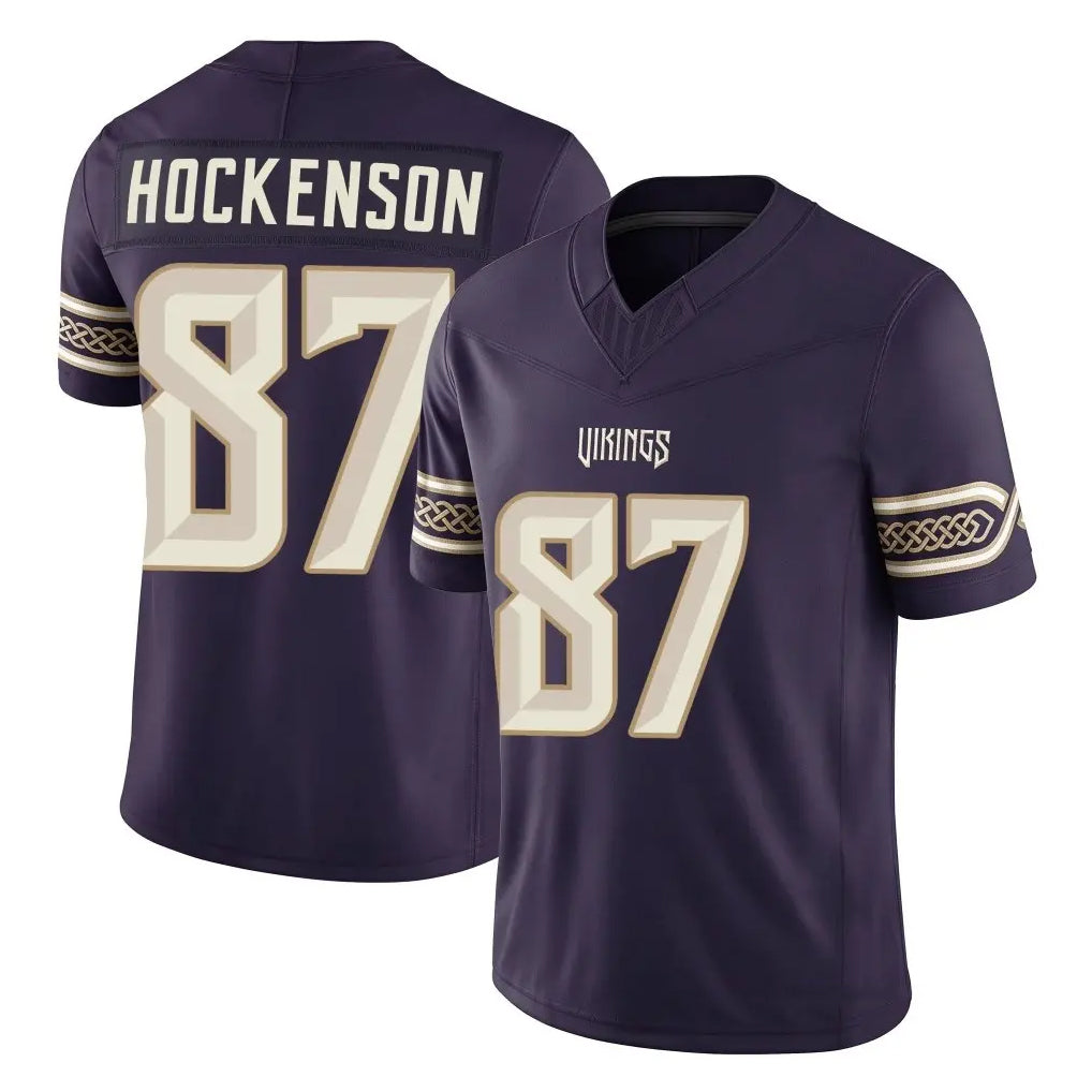 MN.Vikings #87 T.J. Hockenson Player Purple Limited 2026 Rivalries Collection Home Game Cooneas Stitched Jerseys