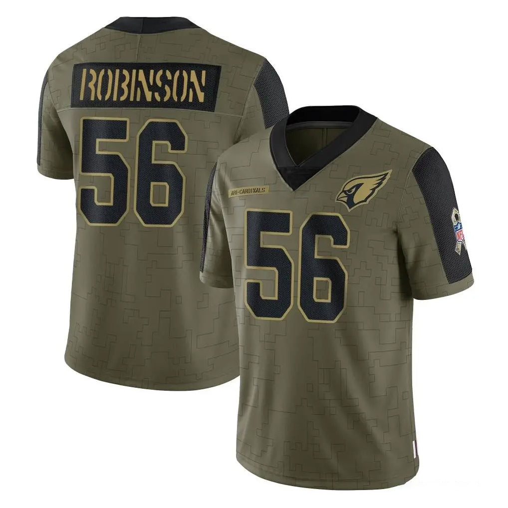 A.Cardinals #56 Darius Robinson Player Olive Salute To Service Limited Game Cooneas Stitched Jerseys