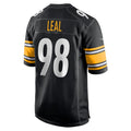 Cooneas P.Steelers #98 DeMarvin Leal Black Game Player Jersey