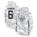J.Jaguars #6 Antonio Johnson Player Arctic Camo Salute to Service Hoodies Limited Game Cooneas Stitched Jerseys