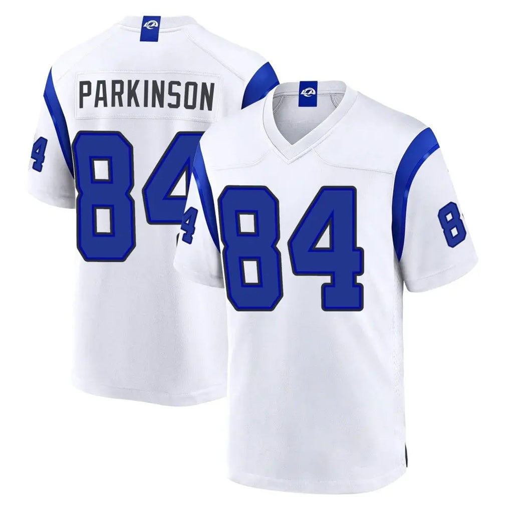LA.Rams #84 Colby Parkinson Player White Fearsome Home Game Cooneas Stitched Jerseys