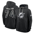 M.Dolphins #74 Kadyn Proctor Player 2026 Black Logo Pullover Hoodies Limited Game Cooneas Stitched Jerseys