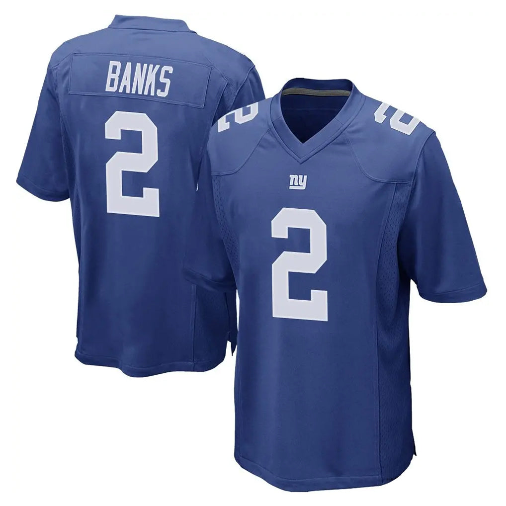 NY.Giants #2 Deonte Banks Player Royal Home Game Cooneas Stitched Jerseys