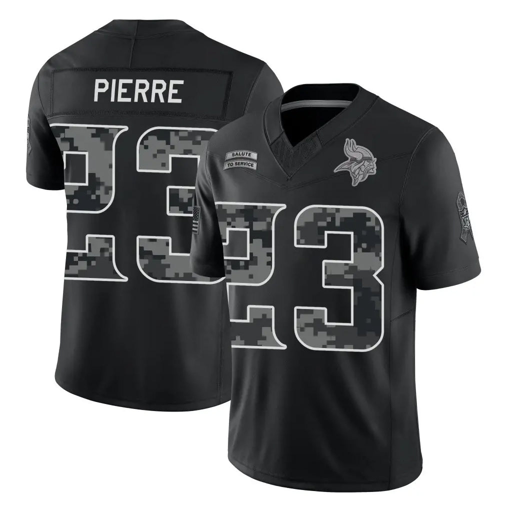 MN.Vikings #23 James Pierre Player Black Limited 2026 Salute to Service Home Game Cooneas Stitched Jerseys