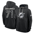 M.Dolphins #72 Jonah Savaiinaea Player 2026 Black Logo Pullover Hoodies Limited Game Cooneas Stitched Jerseys