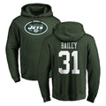 NY.Jets #31 David Bailey Player Green LOGO Pullover Hoodies Limited Game Cooneas Stitched Jerseys