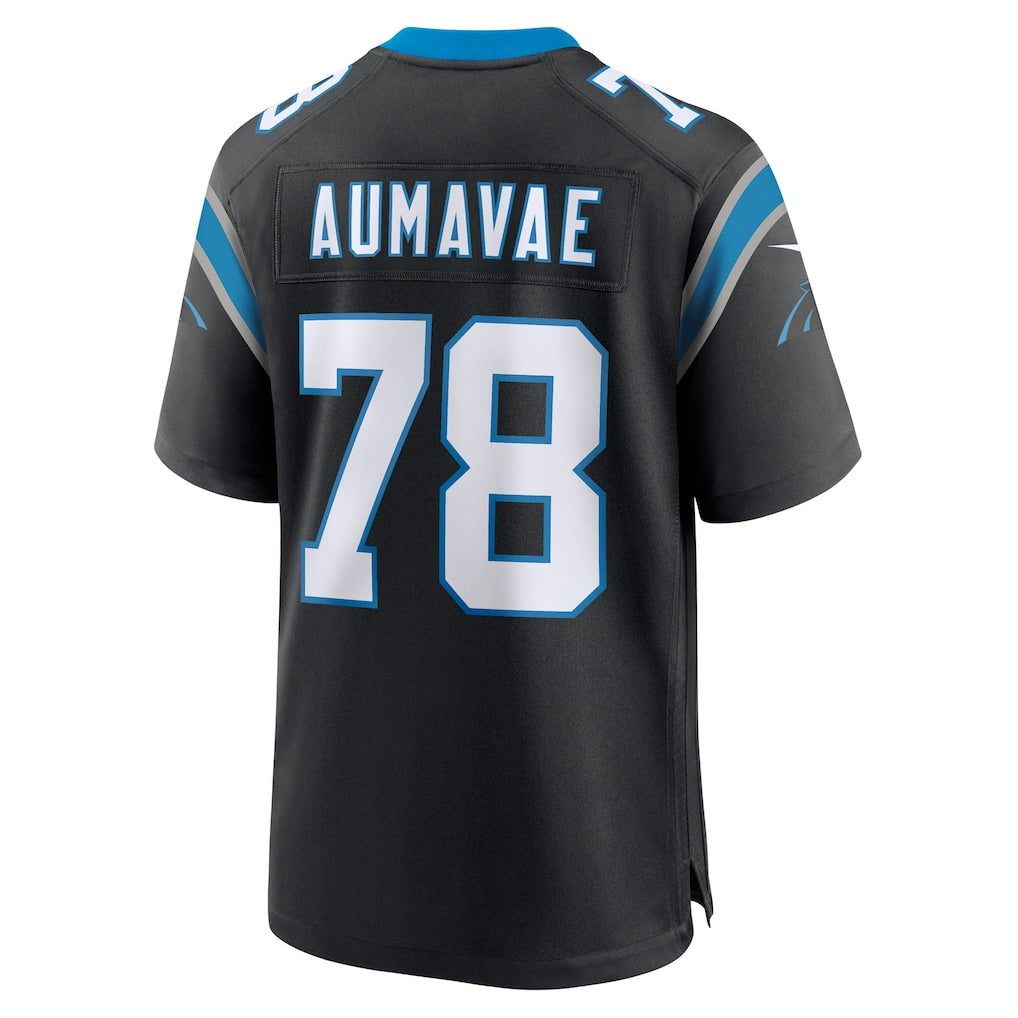 Cooneas C.Panthers #78 Popo Aumavae Black Team Game Jersey