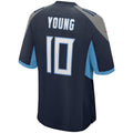 Cooneas T.Titans #10 Vince Young Navy Game Retired Player Jersey