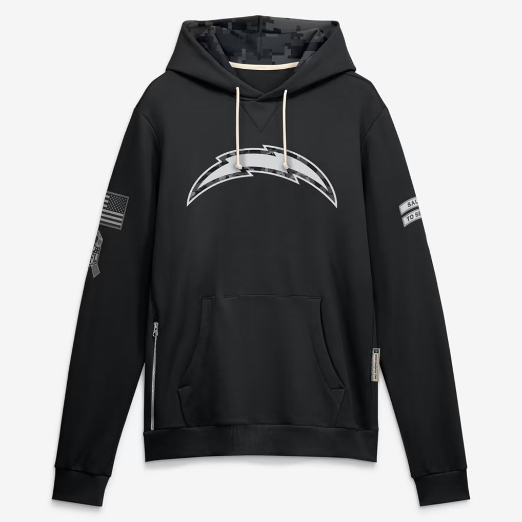LA.Chargers 2026 Black Logo Pullover Hoodies Limited Game Cooneas Stitched Jerseys