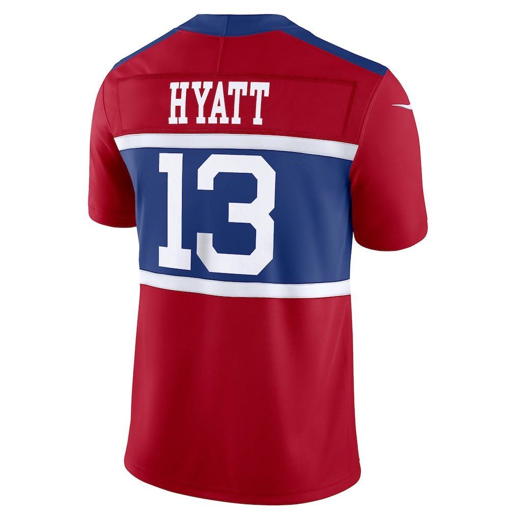 Cooneas NY.Giants #13 Jalin Hyatt Century Red Alternate Vapor F.U.S.E. Limited Jersey