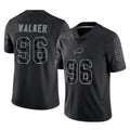 B.Bills #96 Deone Walker Player Black RFLCTV Limited Cooneas Stitched Jerseys
