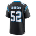 Cooneas C.Panthers #52 DJ Johnson Black Game Jersey