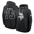 MN.Vikings #75 Brian O'Neill Player 2026 Black Logo Pullover Hoodies Limited Game Cooneas Stitched Jerseys