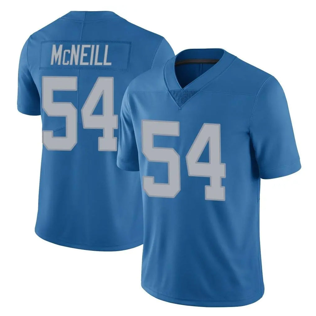 D.Lions #54 Alim McNeill Player Blue Limited Throwback Vapor Untouchable Cooneas Stitched Jerseys
