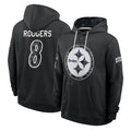 P.Steelers #8 Aaron Rodgers Player 2026 Black Logo Pullover Hoodies Limited Game Cooneas Stitched Jerseys