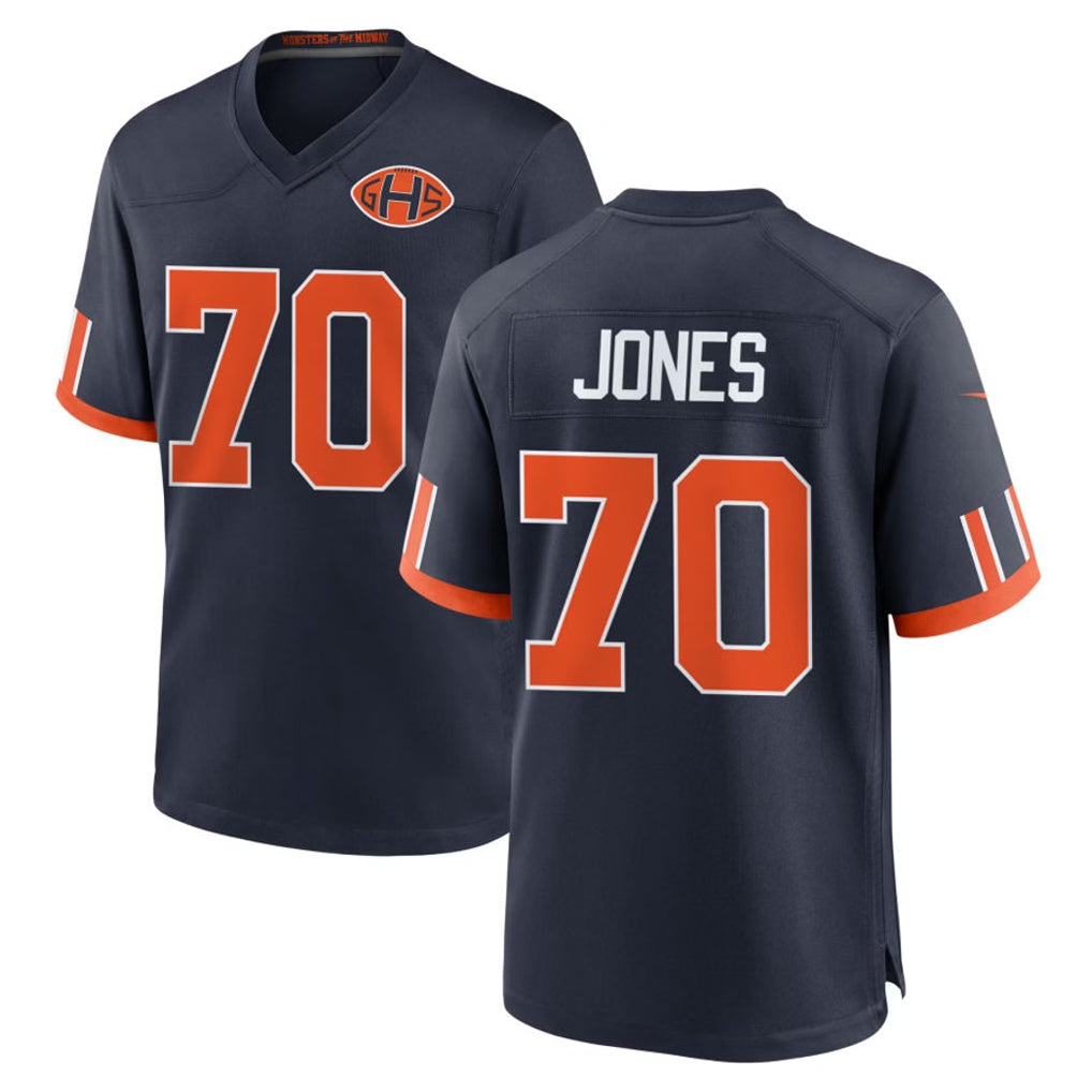 C.Bears #70 Braxton Jones Player Navy 2026 Rivalries Collection Home Game Cooneas Stitched Jerseys