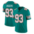 M.Dolphins #93 Zeek Biggers Player Aqua Limited Alternate Vapor Untouchable Home Game Cooneas Stitched Jerseys