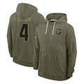 A.Falcons #4 Jahan Dotson Player Olive 2025 Salute to Service Hoodies Cooneas Stitched Jerseys