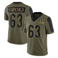 C.Bengals #63 Dylan Fairchild Player Olive Salute to Service Game Cooneas Stitched Jerseys