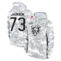 C.Bears #73 Jonah Jackson Player Arctic Camo Salute to Service Pullover Hoodies Limited Cooneas Stitched Jerseys