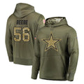 D.Cowboys #56 Cooper Beebe Player Olive Salute to Service Pullover Hoodies Home Game Cooneas Stitched Jerseys