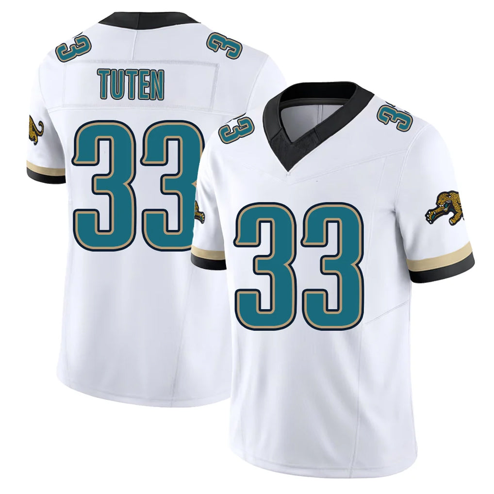 J.Jaguars #33 Bhayshul Tuten Player White Prowler Throwback Vapor F.U.S.E. Limited Home Game Cooneas Stitched Jerseys