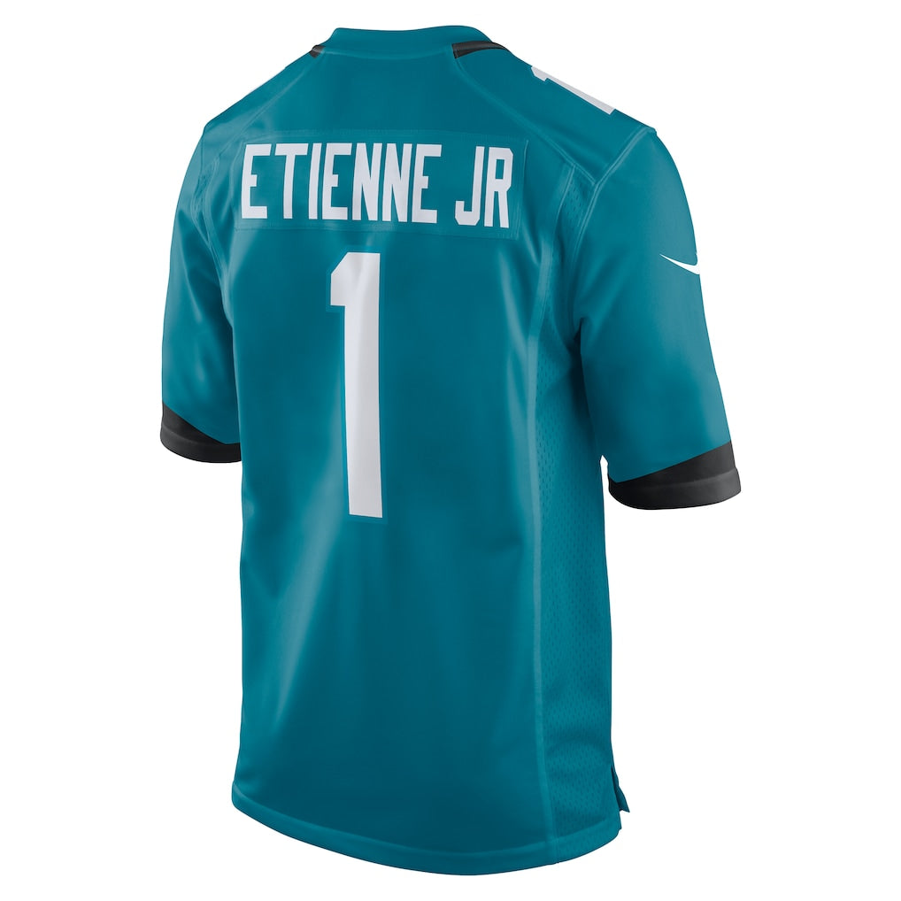 Cooneas J.Jaguars #1 Travis Etienne Jr Teal Game Jersey