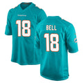 M.Dolphins #18 Chris Bell Player Aqua Home Game Cooneas Stitched Jerseys