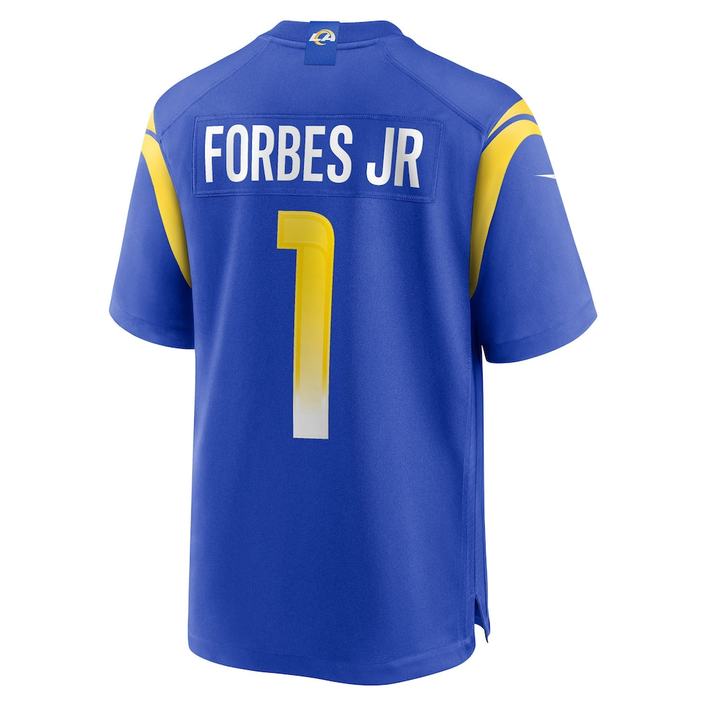 Cooneas LA.Rams #1 Emmanuel Forbes Jr. Royal Team Game Jersey