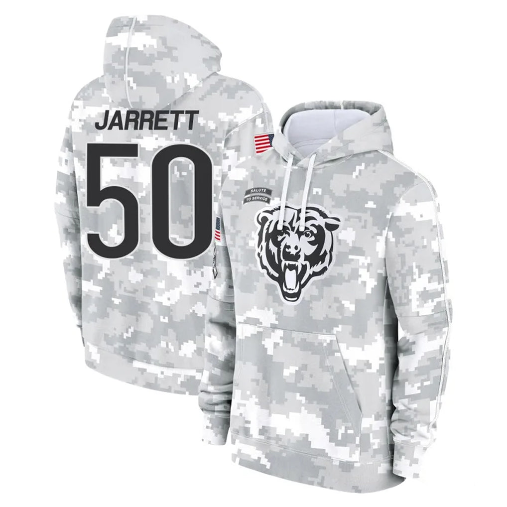 C.Bears #50 Grady Jarrett Player Arctic Camo Salute to Service Pullover Hoodies Limited Cooneas Stitched Jerseys