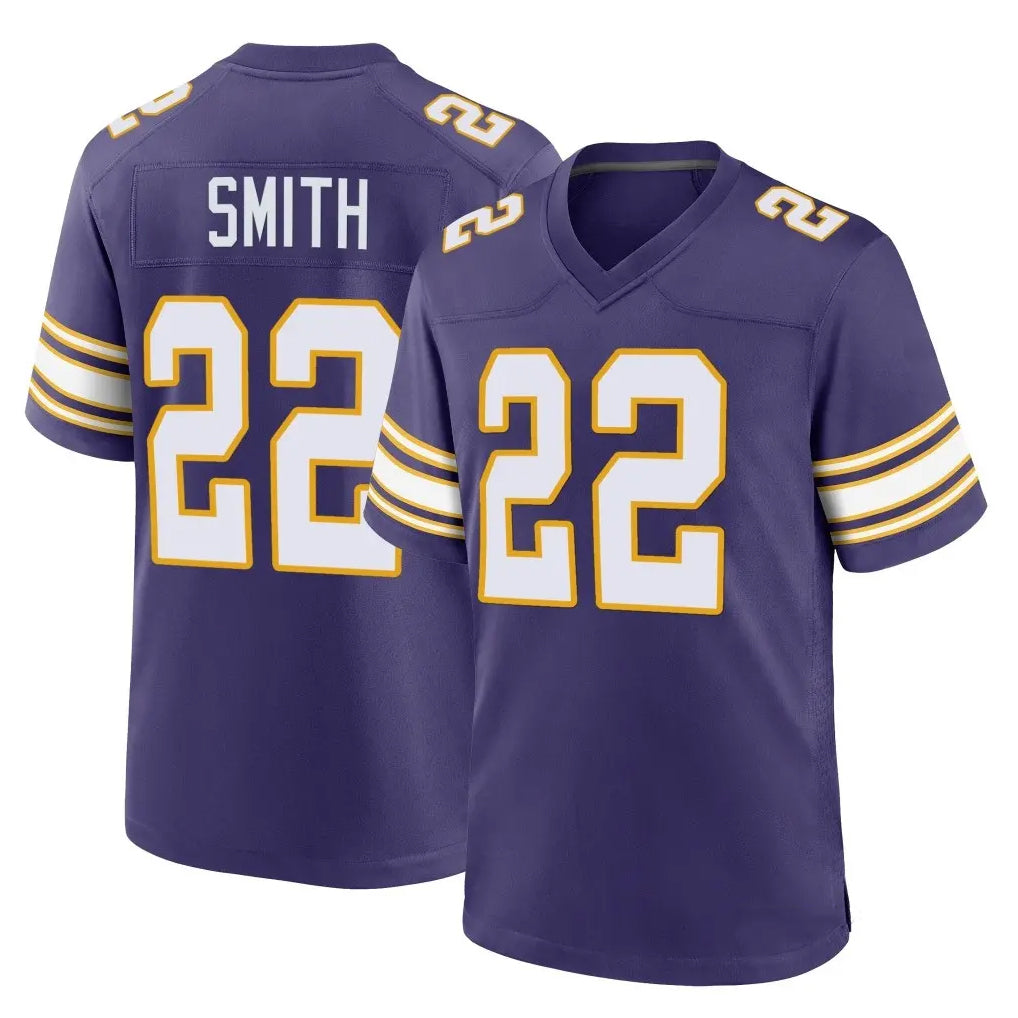 MN.Vikings #22 Harrison Smith Player Purple Classic Home Game Cooneas Stitched Jerseys
