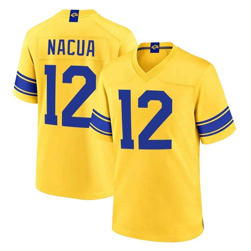LA.Rams #12 Puka Nacua Player Gold Classic Sol Home Game Cooneas Stitched Jerseys
