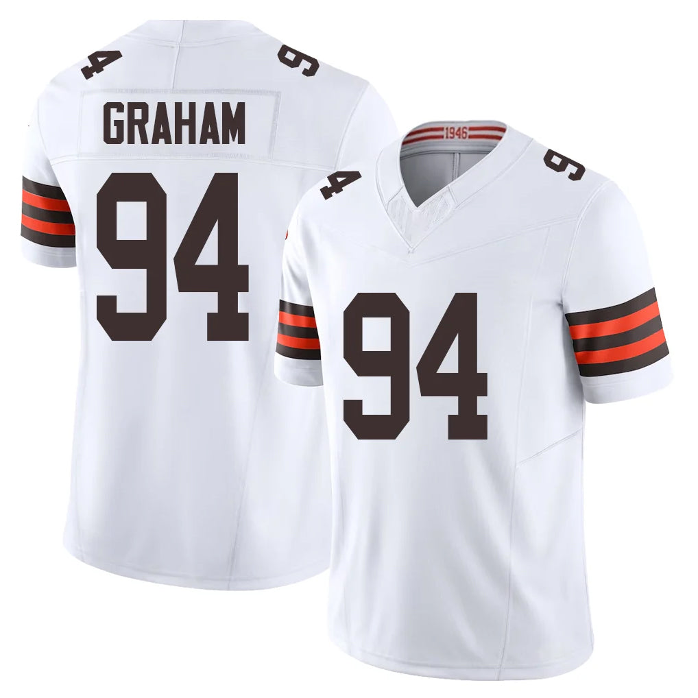 C.Browns #94 Mason Graham Player White Vapor F.U.S.E. Limited Home Game Cooneas Stitched Jerseys