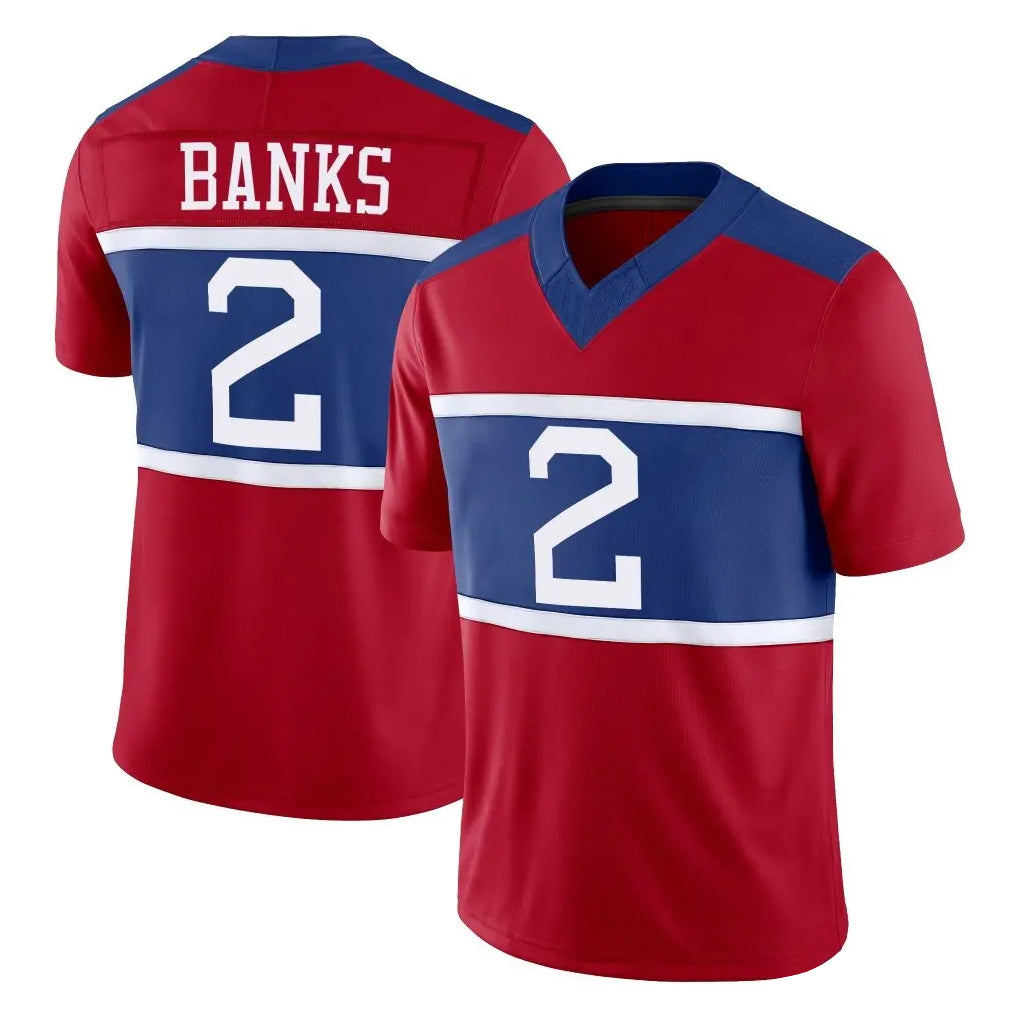 NY.Giants #2 Deonte Banks Player Red Century Vapor F.U.S.E. Home Game Cooneas Stitched Jerseys